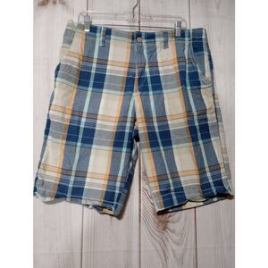 Old‎ Navy Shorts Men's 33 Blue Plaid Bermuda